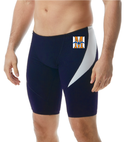 NEW TYR Men's Durafast Elite Solid Navy - Team Logo Suit