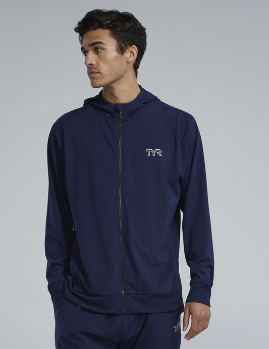 TYR NEW Men's Team Tech Warmup Zip Hoodie