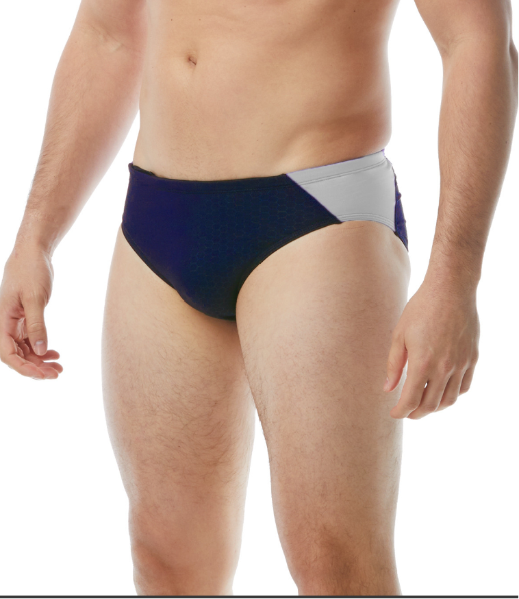 NEW Team Suit Elite Solid Racer Brief-Navy/White with logo