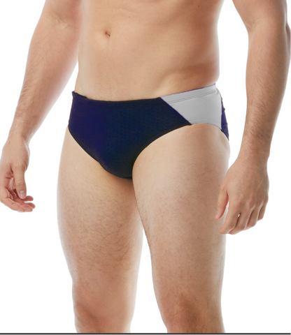 NEW Team Suit Elite Solid Racer Brief-Navy/White with logo
